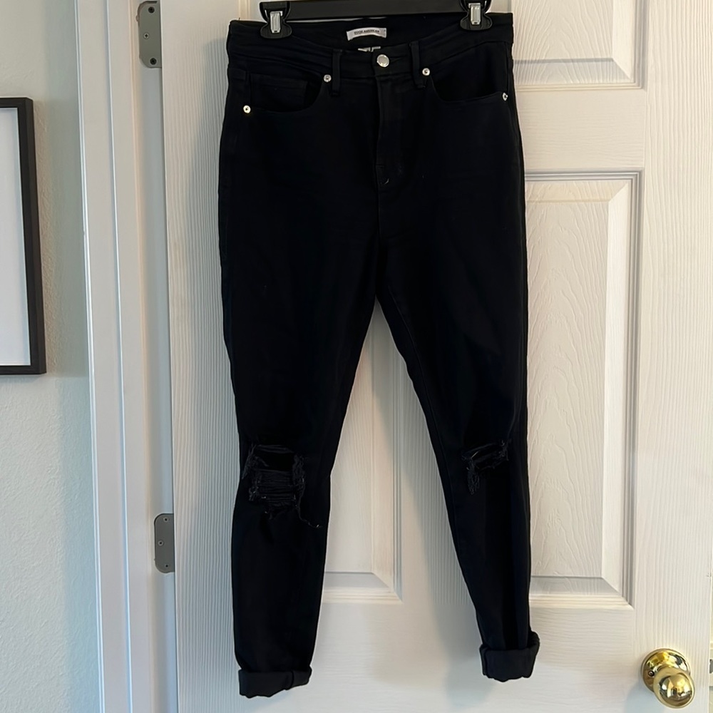 Good American Good Legs distressed skinny